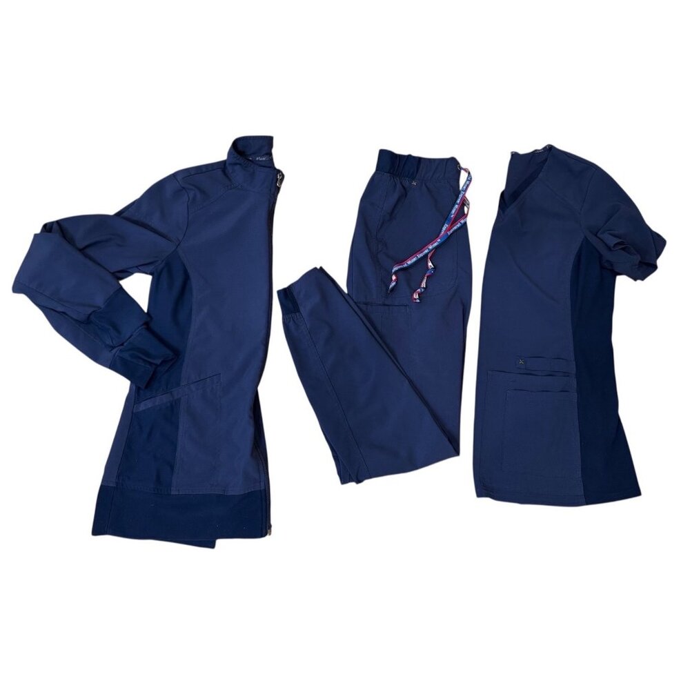 Cherokee iFlex Scrub Pants – Women’s Medium – Navy Blue – Lot of 3 Stretch Scrub